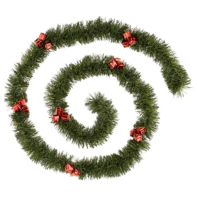 Guirlande boules de Noël rouges 10 cm x 2,7m 6 plis vert FEERIC LIGHTS & CHRISTMAS