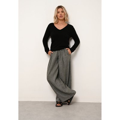 Pull cachemire femme col v noir La Redoute