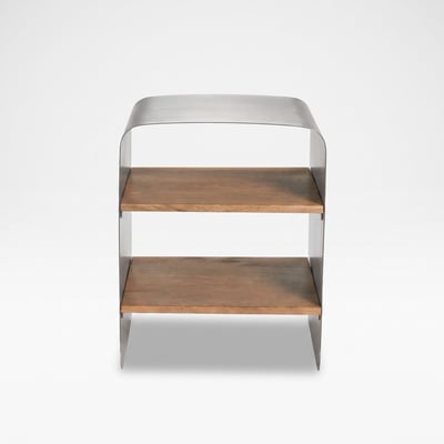 Table de chevet en bois de manguier et métal brossé - SELMA MAISON PAVANE