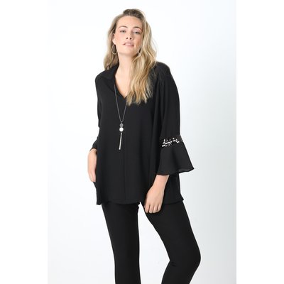 Blouse en crêpe et voile uni JEAN-MARC PHILIPPE