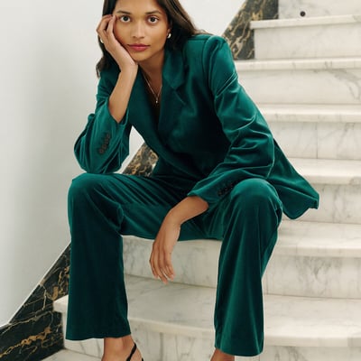 Signatures Donatien Smooth Velour Flared Trousers LA REDOUTE COLLECTIONS