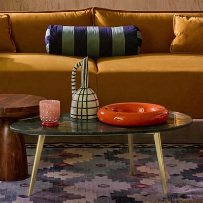 Kitson Green Marble Coffee Table SWOON