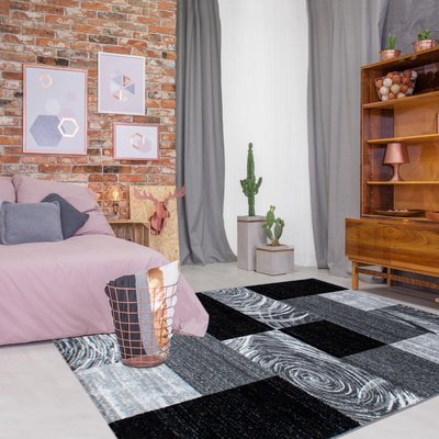 Tapis salon et chambre tissé motif géométrique PLONI UN AMOUR DE TAPIS