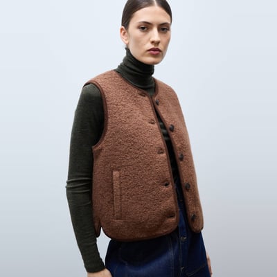 Veste matelassée sans manches réversible contenant de la laine MONOPRIX