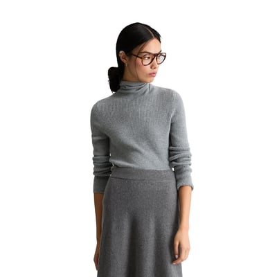Pull à col roulé ajusté en un mélange doux de laine vierge et de viscose MARC O’POLO DENIM