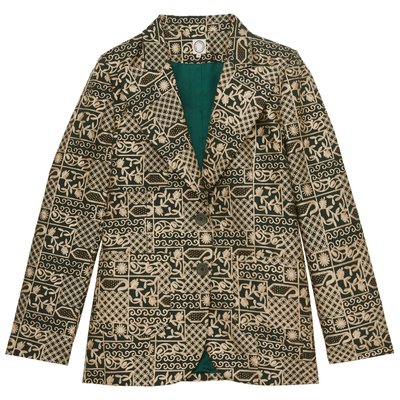 Veste Thadee en coton brodé vert INES DE LA FRESSANGE PARIS
