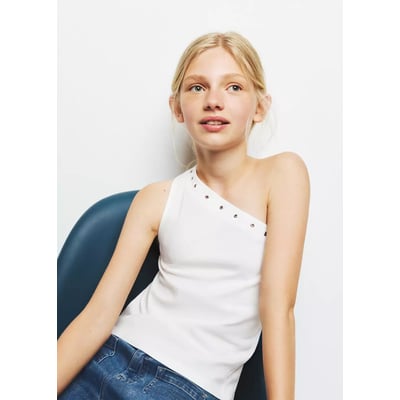 Top asymétrique œillets MANGO KIDS
