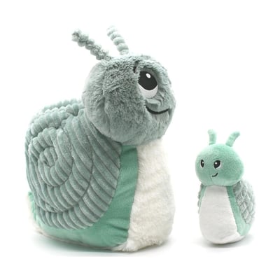 Peluche Speedou l'escargot maman et bébé LES DEGLINGOS