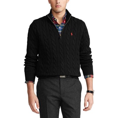 Cotton Half-Zip Jumper in Cable Knit POLO RALPH LAUREN