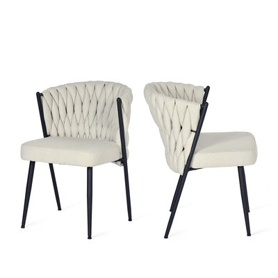 Lot de 2 chaise de salle à manger fauteuil style industriel, MILIANA MEUBLES COSY