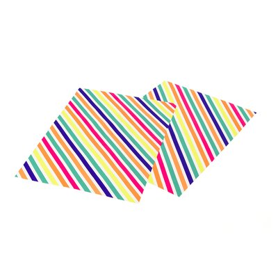 2 feuilles papier cadeau arc en ciel OXYBUL 