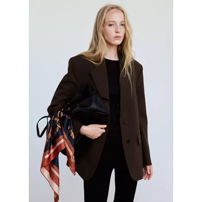 Veste droite avec poches à rabat MANGO