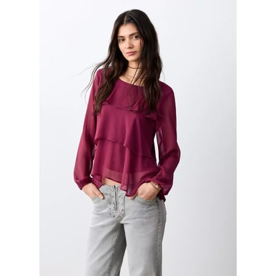 Blouse volants fluide MANGO TEEN