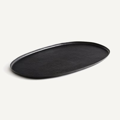 Ovales XXL-Tablett Besar aus Metall, 71 cm AM.PM
