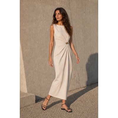 Robe  midi asymétrique  uni ROSA LA PETITE ETOILE