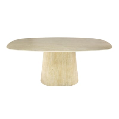Table à manger céramique 3D design ovale moderne 180 cm COLISEE PIER IMPORT
