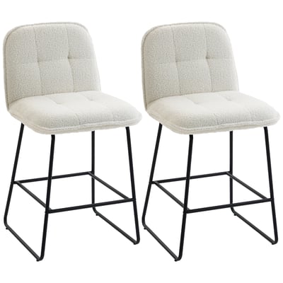 Tabouret de bar Tissu bouclette (100% HOMCOM