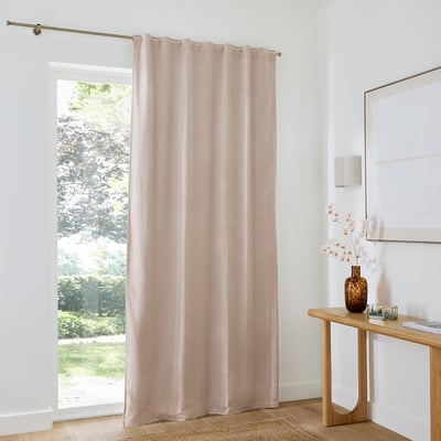 Velvet Hidden Tab Top Blackout Curtain LA REDOUTE INTERIEURS