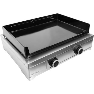 Plancha gaz Modern 60 Inox 2 brûleurs à poser, 60x42 cm FORGE ADOUR