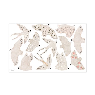 Stickers muraux hirondelles COCCINELLA LILIPINSO