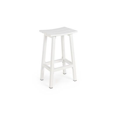 Tabouret de bar de jardin en métal blanc H71 - BAYONNE HELLIN, DEPUIS 1862