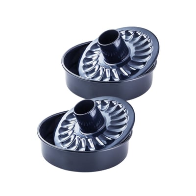 Ensemble de 2 Moules à manqué et savarin double fond DR OETKER