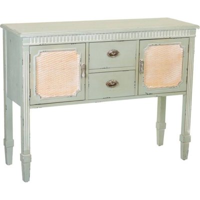 Buffet  antique en bois et rotin style vintage élégant RECOLLECTION