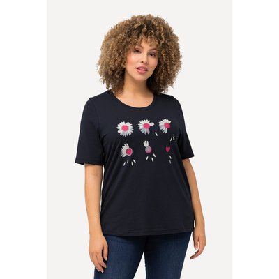 T-shirt à fleurs. Coupe Classic Fit. Col ULLA POPKEN