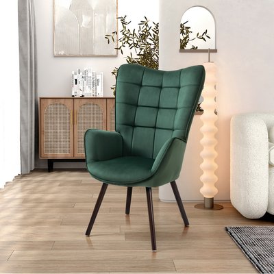 Fauteuil relax fauteuil confortable en velours scandinave,FUNKEL MEUBLES COSY