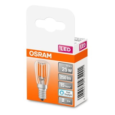 Ampoule Led Mini Tube T26 Verre Clair E14 2,8w=25w OSRAM