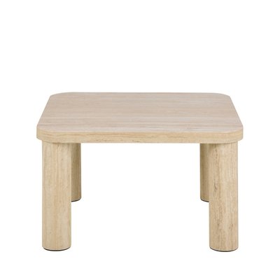 Table basse carrée effet travertin   - AILO DRAWER