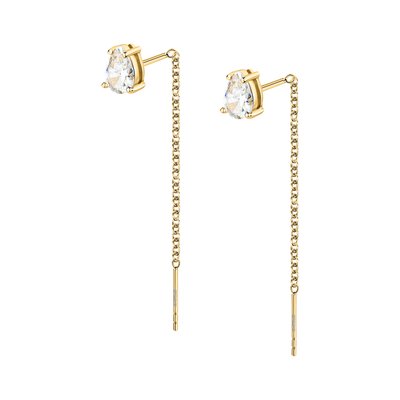Boucles D'Oreilles en acier, cristaux, TESORI MORELLATO