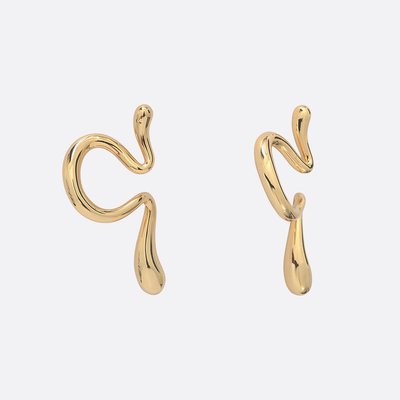 Paire de bague d'oreille doré à l'or fin KIND OF THINGS CAROLINE NAJMAN