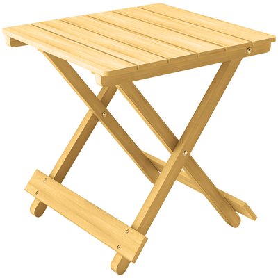 Table basse pliable jardin camping bois sapin pré-huilé OUTSUNNY