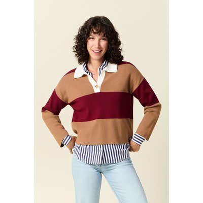 Pull manches longues col polo BONOBO