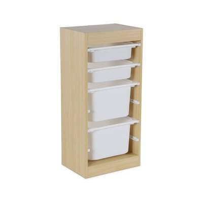 Meuble de rangement enfant 4 bacs de rangement SORA SWEEEK