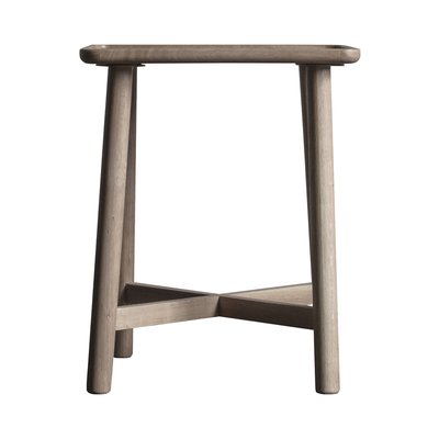 Kargil Scandi Solid Oak Square Side Table SO'HOME