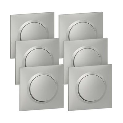 Lot 6 Interrupteurs Dooxie / Va Et Vient Aluminium LEGRAND