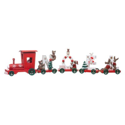 Train En Bois 4 Wagons De Noël ATMOSPHERA