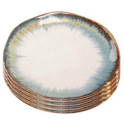Lot de 4 assiettes plates à dessert, ORGANIC KARE DESIGN