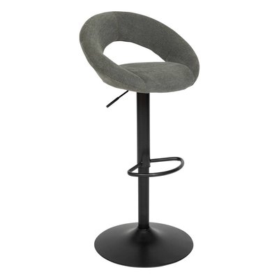 Lot de 2 tabourets de bar réglables et pivotants en tissu SASHA ATMOSPHERA