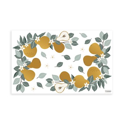 Stickers muraux poires et feuillages LOUISE LILIPINSO