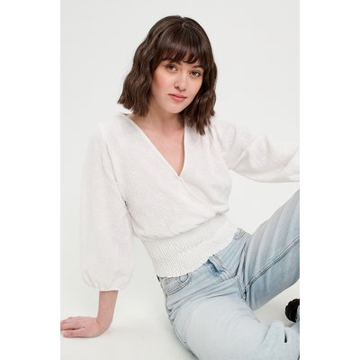 Blouse manches 3/4 smockée CACHE CACHE