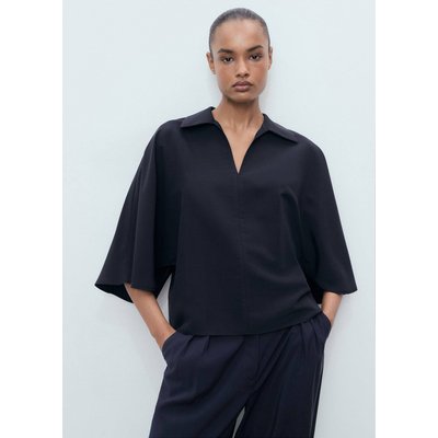 Chemise oversize manches trois quarts MANGO