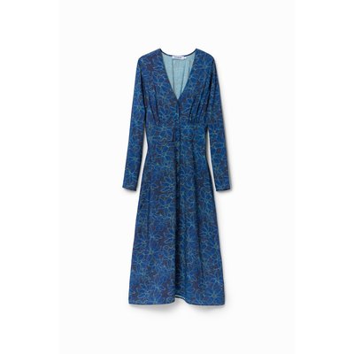 Desigual - Robe-chemise midi fleurs DESIGUAL