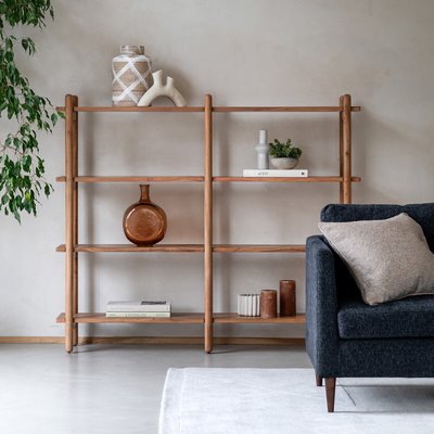 Chico Acacia Wood Double Shelving Unit SO'HOME