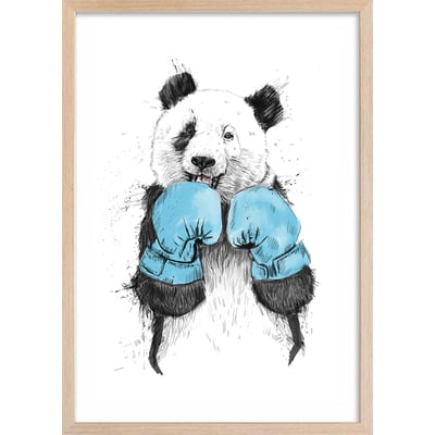 Affiche enfant boxe panda HEXOA