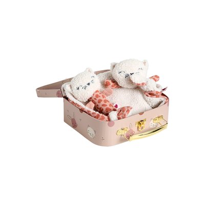 Mallette avec doudou personnalisable et hochet LOVELY LEO VERTBAUDET