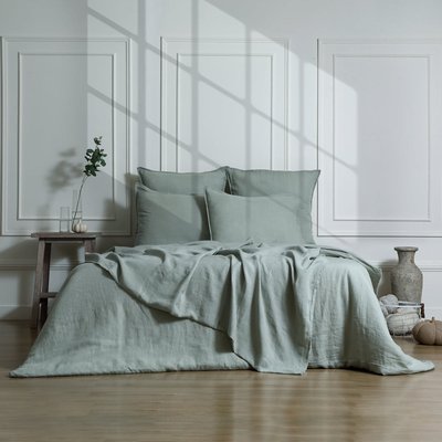 Parure + taies 65x65 lin lavé CAMILLE FEBRONIE
