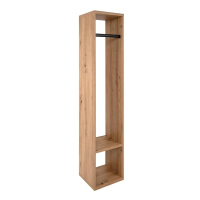 Vestiaire d’entrée compact décor bois avec penderie ALVA PIER IMPORT